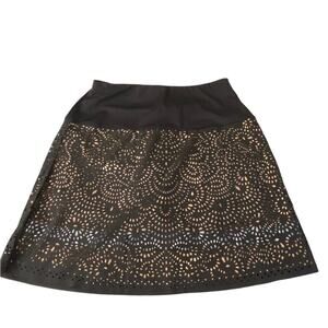 Lucky in Love Black and Tan Skort